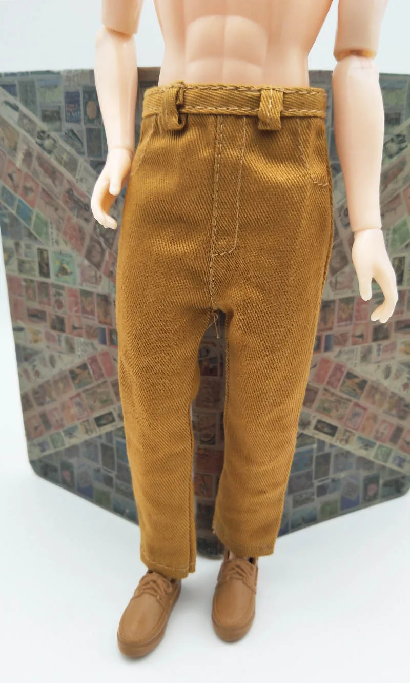1:6 Doll Clothes Kahki Pants For Ken Doll Trousers For Barbie\'s Boyfriend Ken Prince Male Doll Casual Wear 1/6 Doll Accessories