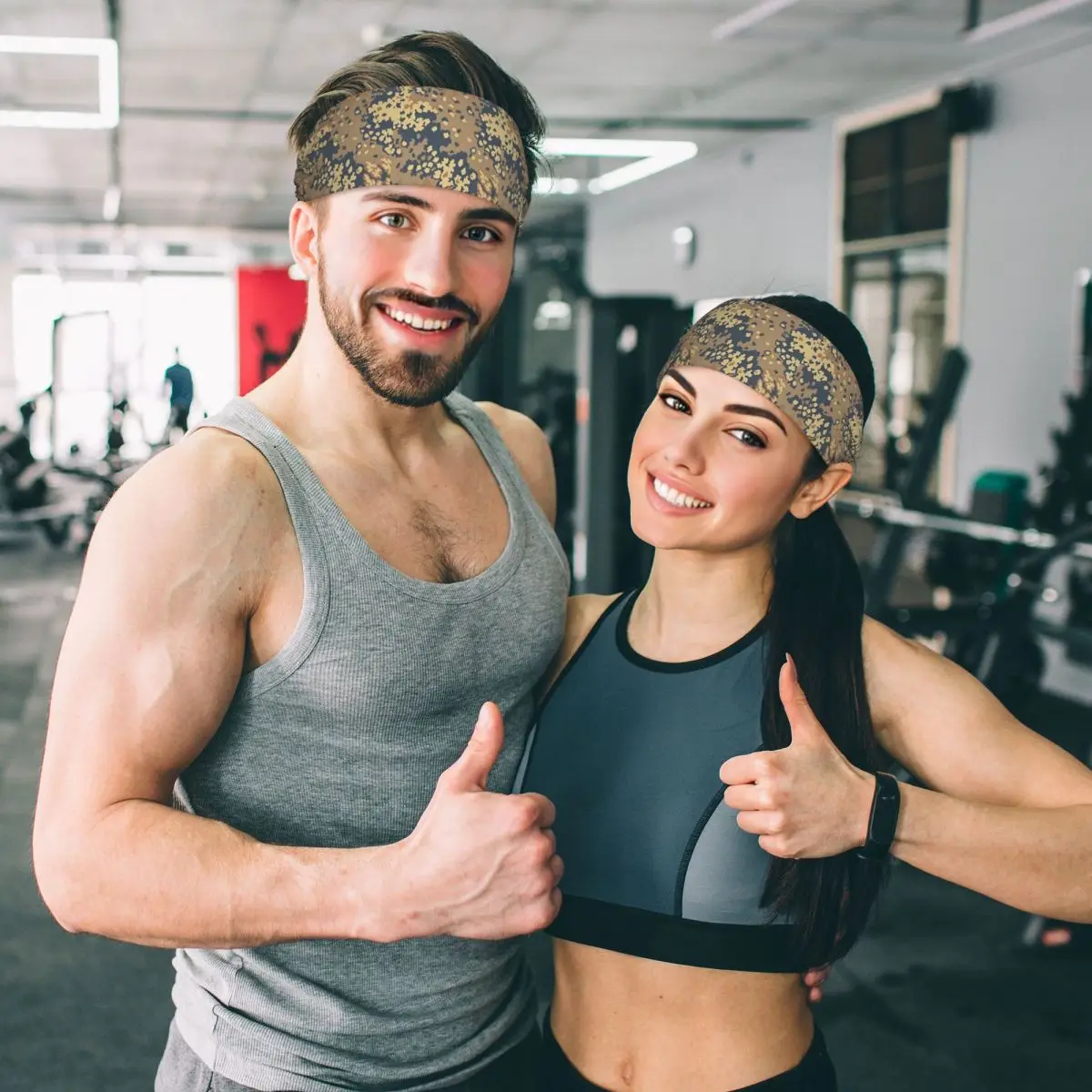 Custom Russian Woodland Camouflage Sweatband for Men Women Quick Drying Sports Sweatband Gym Yoga Running view 2