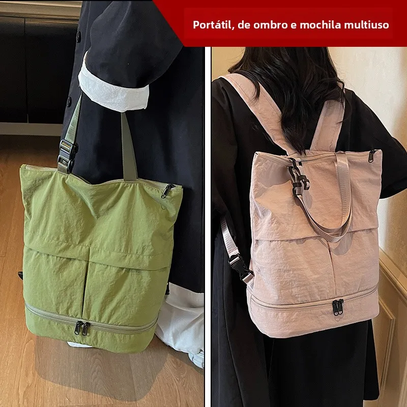 Mochila de Viagem Leve e Impermeável, Bolsa de Ombro de Grande Capacidade, Bolsa de Mão para Mulheres, Estilo Casual para o D...