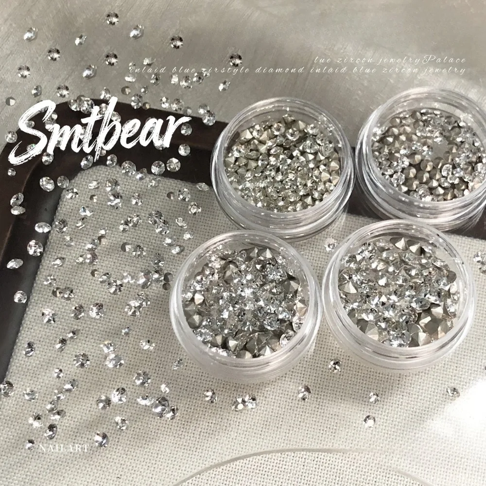 100/50pcs Nails Art Round Pointed Bottom Diamond Nails Jewelry K9diy Hand-drilled Nail Accessories Nail Decoration Nail Crystals