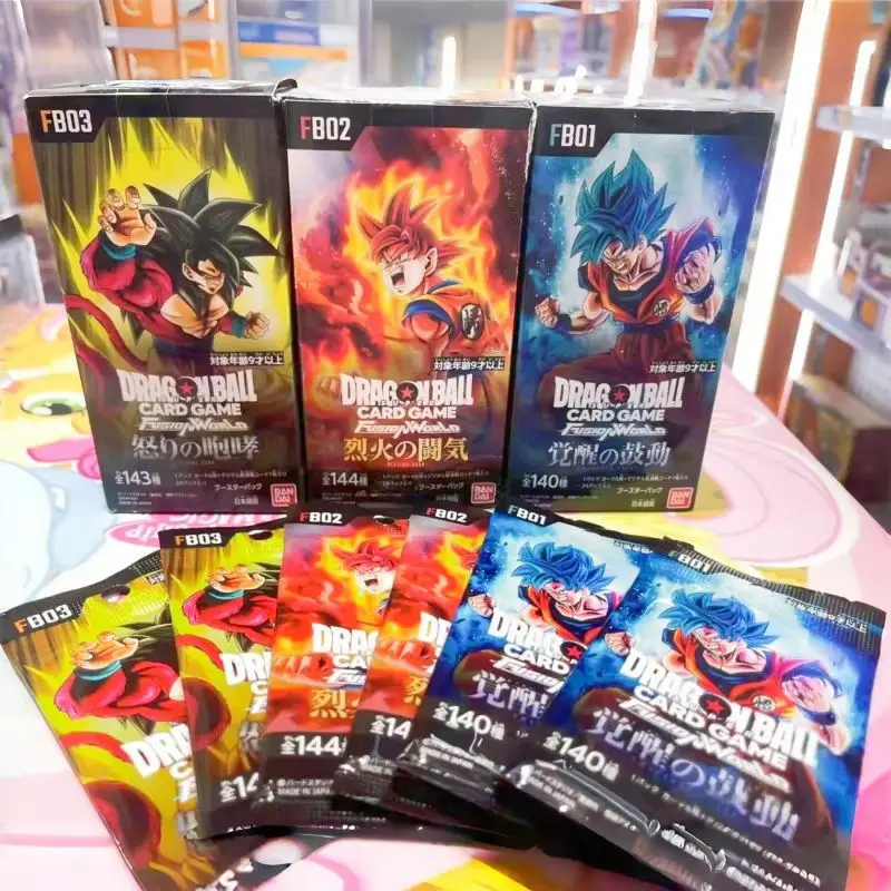 

100% Original Bandai Tcg Dragon Ball Card Japanese Edition SB01 Awakening Agitation FB01-FB06 Fiery Fighting Qi Supplement Packs