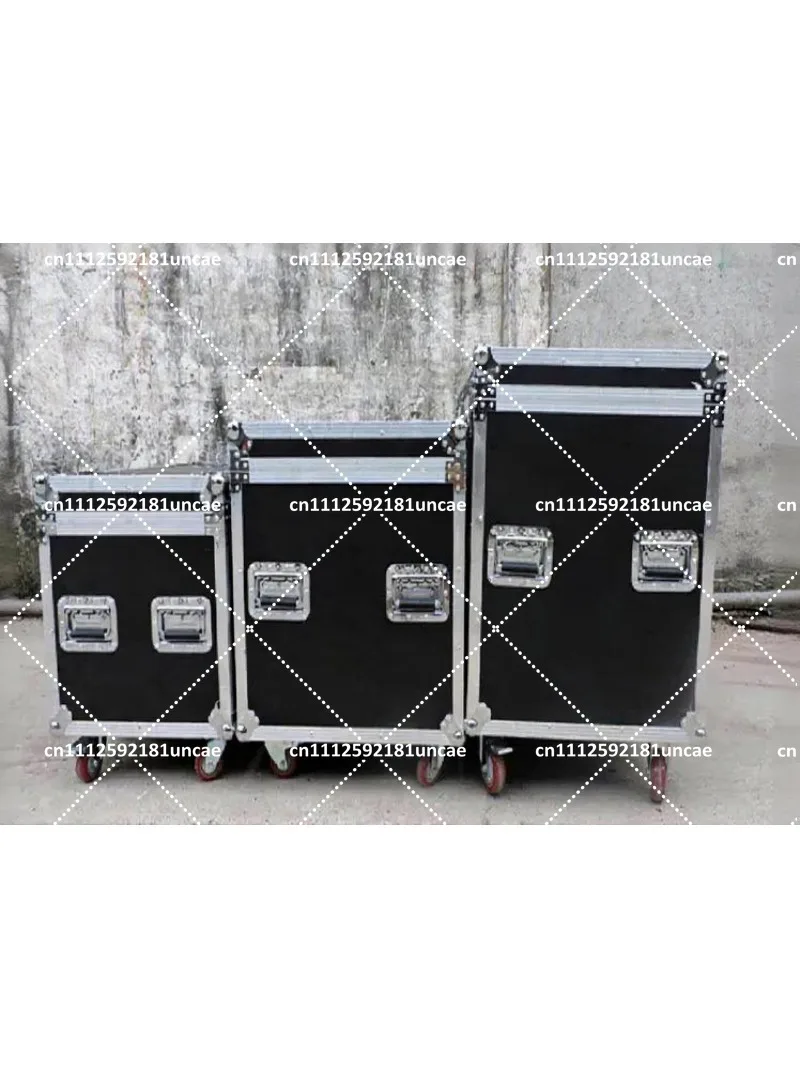 Custom Cable Wire Storage Trunk Shockproof Tool Box Flight Case with Wheels for Stage Lighting Equipment