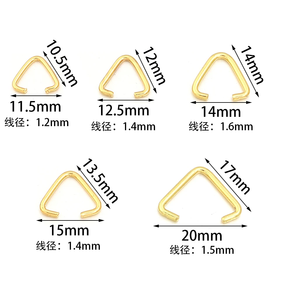 50-100pcs Triangle Open Rings for DIY Jewelry Making