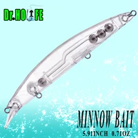 Dr.Holife, 10 unids/lote, señuelo en blanco para pececillos sin pintar, cebo flotante, señuelo para lubina, 15CM, 20G, cebo duro Artificial poco profundo sin pintar