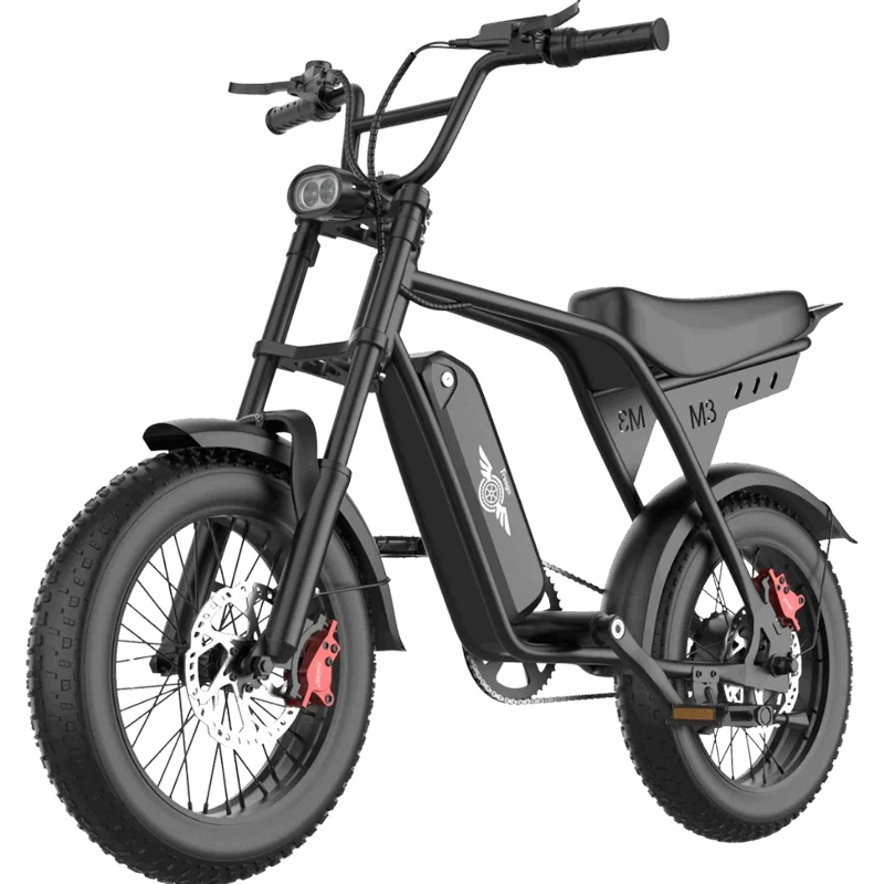 Freego M3 750W Electric Bike for Adults 16 × 4.0” Fat Tire 48V 13AH Battery 20 MPH Off-Raod e Bike Electric Mountain Bike