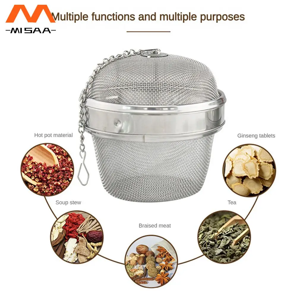 Filter Rotate 304 Stainless Steel Rotary Lock Buckle Design Kitchen Tools Seasoning Balls Stew Tea The Seasoning Is Not Loose