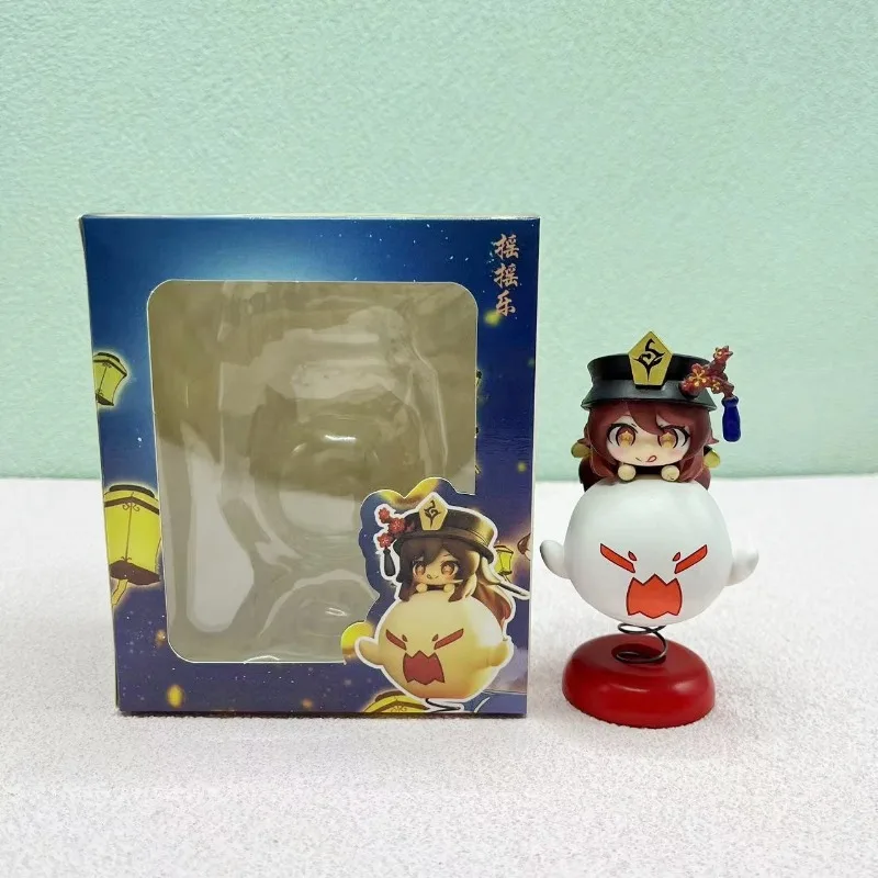 Costume de Cosplay Genshin Impact Veyue Hu Tao, Mascotte en Peluche Version Q de Rocker, Ensemble de Décoration de Voiture