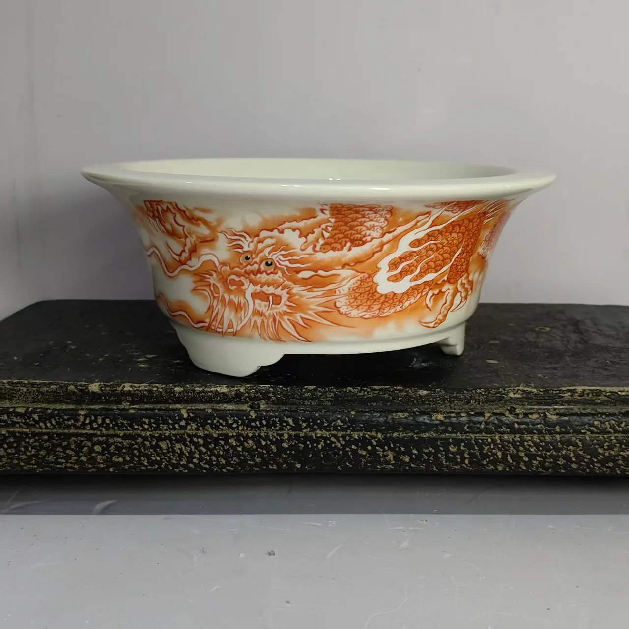 وعاء بونساي كلاسيكي غير مزج من ييشينغ كلاي مع تصميم أظافر #4