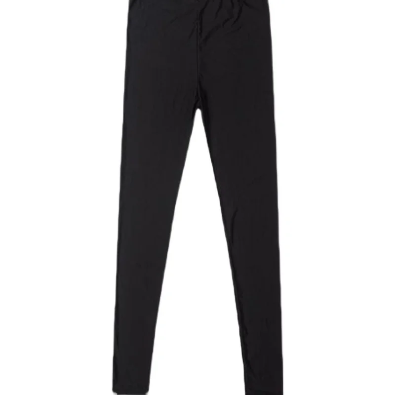 กางเกงโยคะผ้าไหมน้ำแข็งสำหรับฤดูร้อน กางเกงรัดรูปเอวสูงยืดหยุ่นบางเฉียบสำหรับผู้หญิง กางเกงขายาวเรียบเนียนสำหรับออกกำลังกายและสวมใส่ในชีวิตประจำวัน