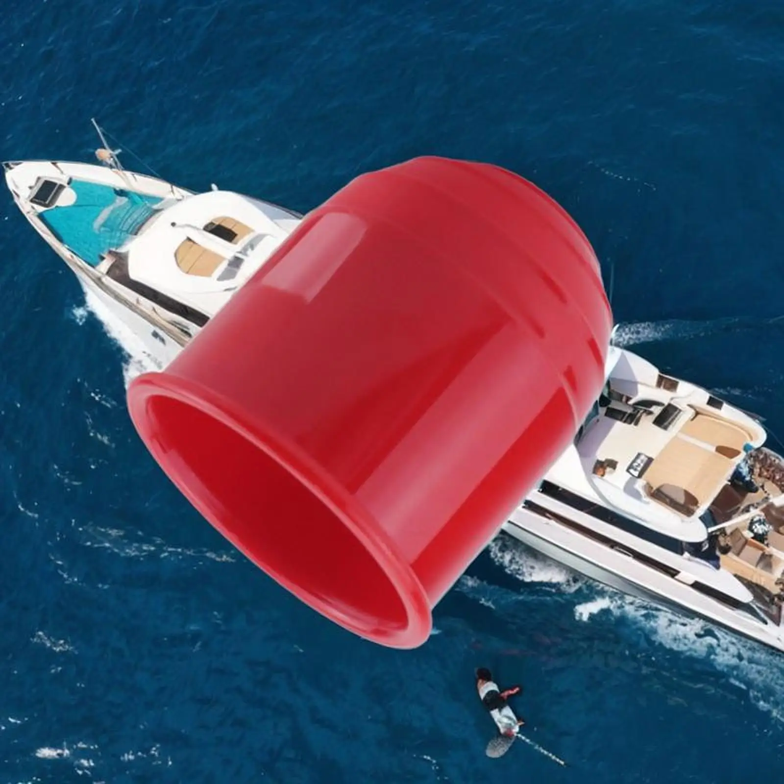 Lightweight Hitch Ball Cover Dustproof Towing Cap Plastic Tow Bar Protector for Car RV Semi-trailer Boat