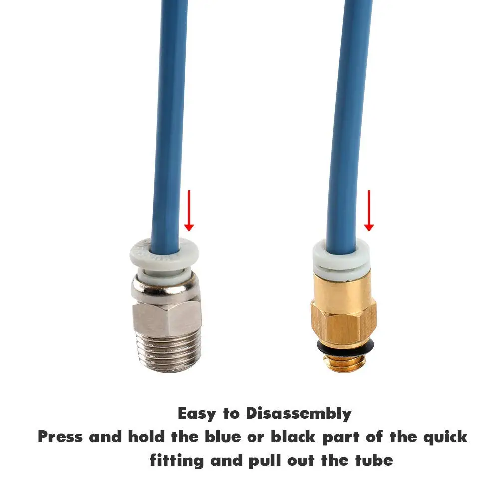 Capricorn 1M XS-Serie PTFE-Bowdenrohr 1,75 mm – 2X PC4-M6/2X PC4-M10 Anschlüsse und Schneidwerkzeug für Creality Ender 3/5/CR-10 3D-Drucker – Detail 3