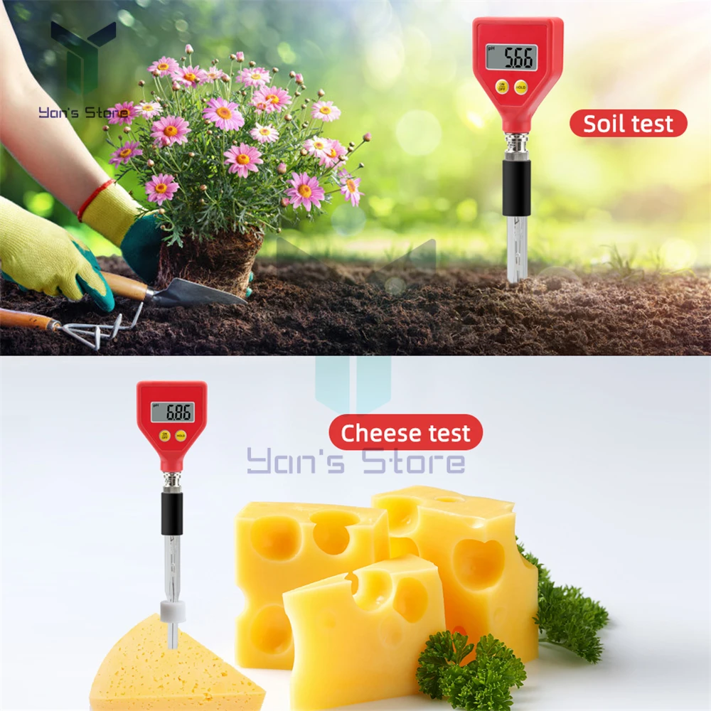 PH-98108 PH Meter Digital Water Quality PH Tester For Food Acidity Meter Soil Meter for Plant Flowers Vegetable Acidity Moisture