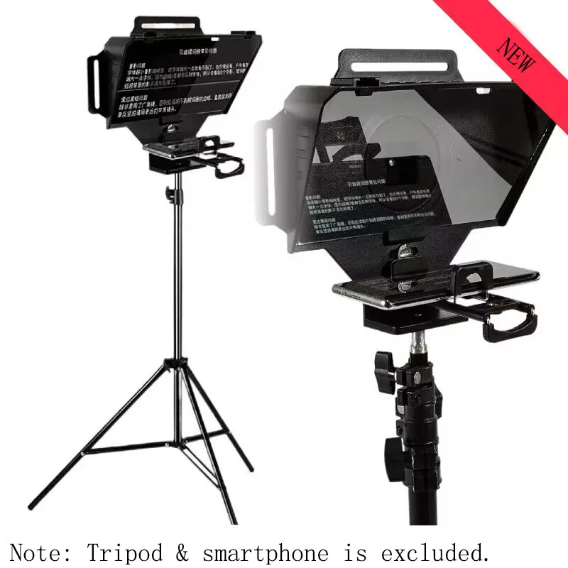 Teleprompter pirograficzny z pilotem Adapter obiektywu aparatu Obiektyw smartfona Sunhood do lustrzanki cyfrowej Smartfon Tablet 12"