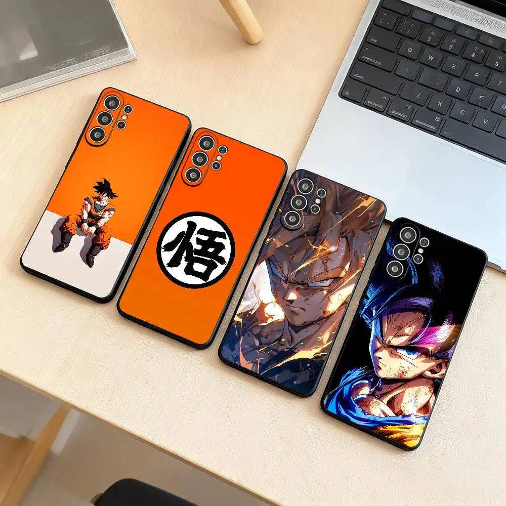 D-Dragon Ball Son Goku  Phone Case For Samsung S25,S24,S21,S22,S23,S30,Ultra,S20,Plus,Fe,Lite,Note,10,Black Cover