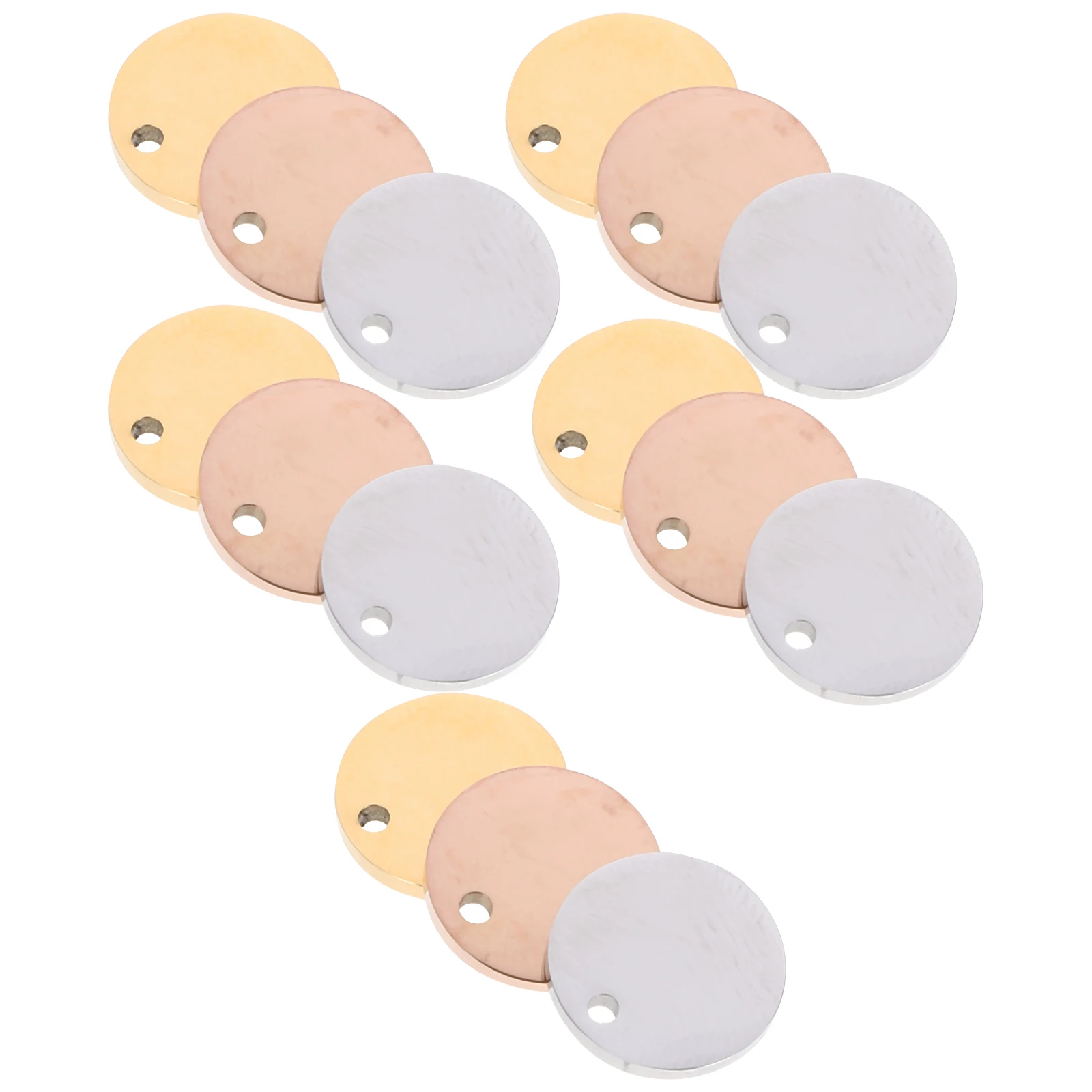 

15 Pcs Stainless Steel Tag Metal Tags for Stamping Necklace Engraving Diy Blank Pendants Charm