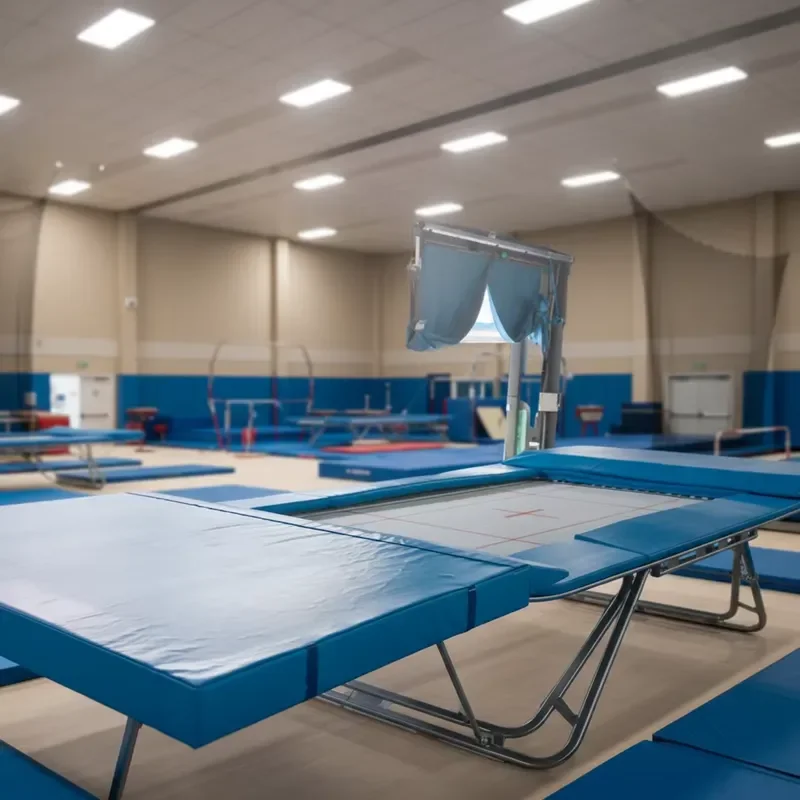 Professional Indoor Fitness Jumping Trampoline Protective Net Stainless Steel Frame 5.2m Eco-Friendly Customized Color