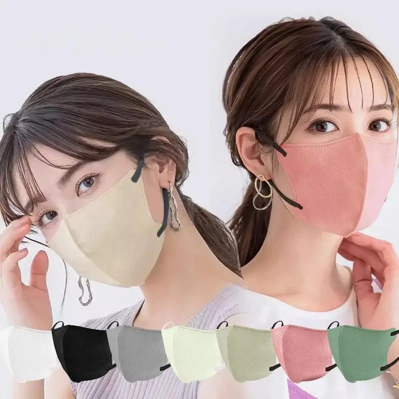 

3D Japanese Style Face Masks 100pcs Adult Disposable Masks Breathable for Daily Comfort