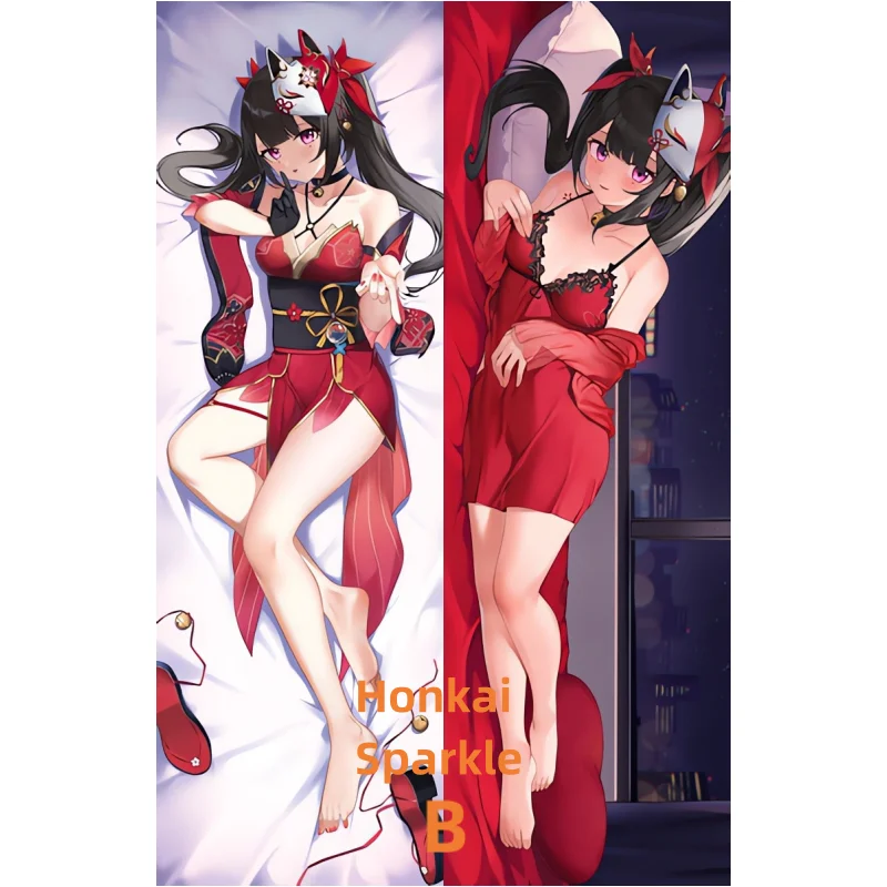 Dakimakura Anime Honkai Sparkle Double-sided Print Of Life-size Body Pillowcase Gifts Can be Customized