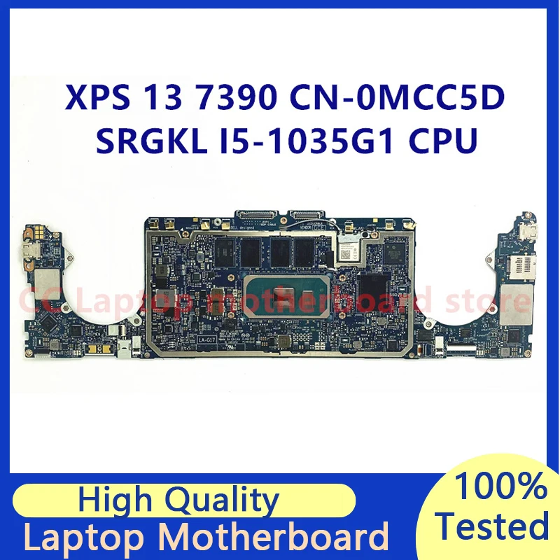 MCC5D 0MCC5D CN-0MCC5D Mainboard For Dell XPS 13 7390 Laptop Motherboard With SRGKL I5-1035G1 CPU LA-G172P 100% Full Tested Good