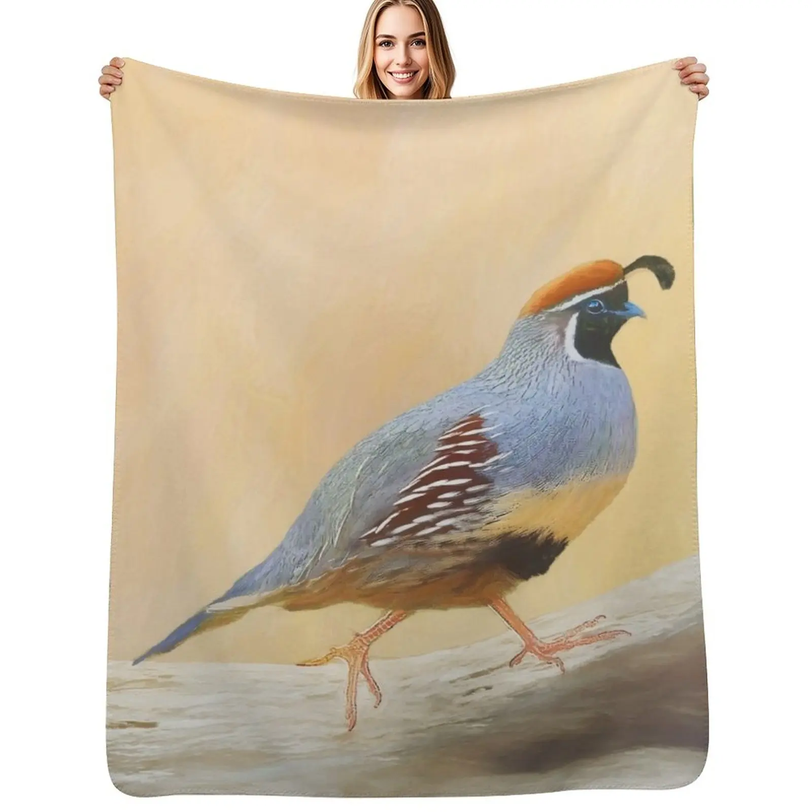 

Gambrel's Quail Throw Blanket Cute Plaid Vintage Blankets