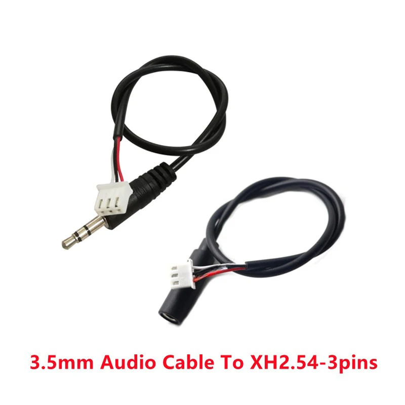3.5mm Jack AUX Audio Cable to XH2.54 3P Terminal 3-Core Stereo Male/Female Extension Cord for Amplifier