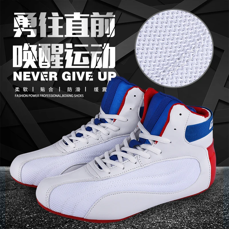 Professional Competition Sports Men Wrestling Shoes Breathable Boxing Shoes for Mens Anti-Slip Sport Shoes Men Training Shoe