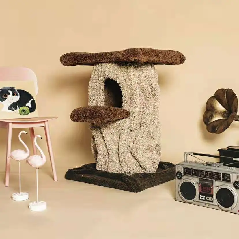 Camily  Wholesale high quality Big Wooden Scratcher Tower Cat Tree House