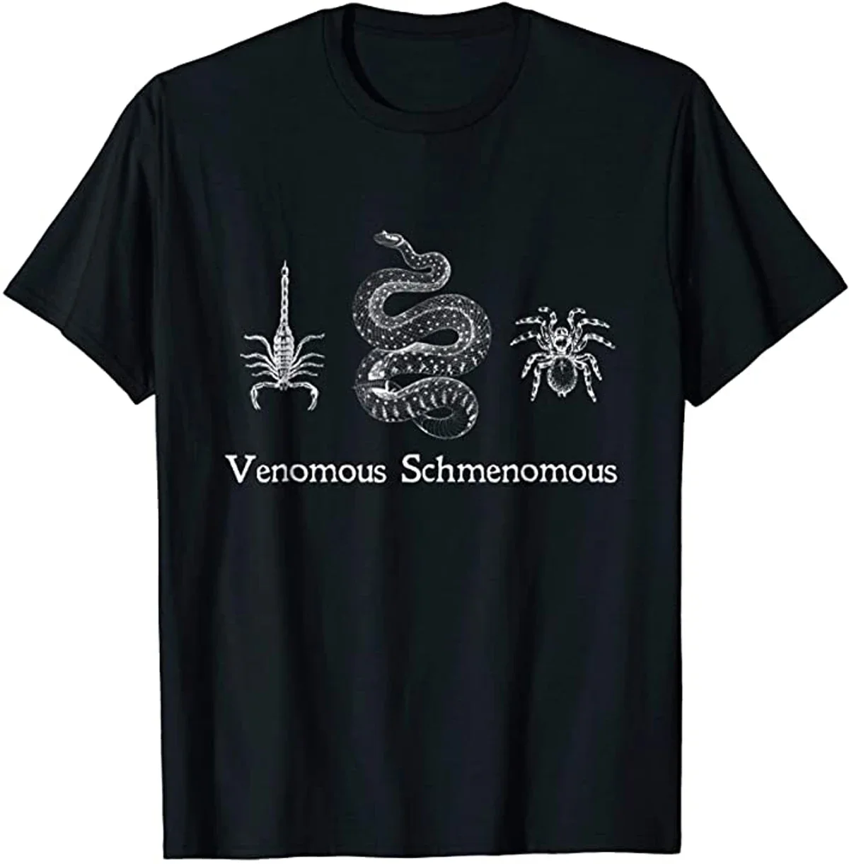 

Funny Venomous Scorpion Snake Tarantula T-Shirt 100% Cotton O-Neck Summer Short Sleeve Casual Mens T-shirt Size S-3XL