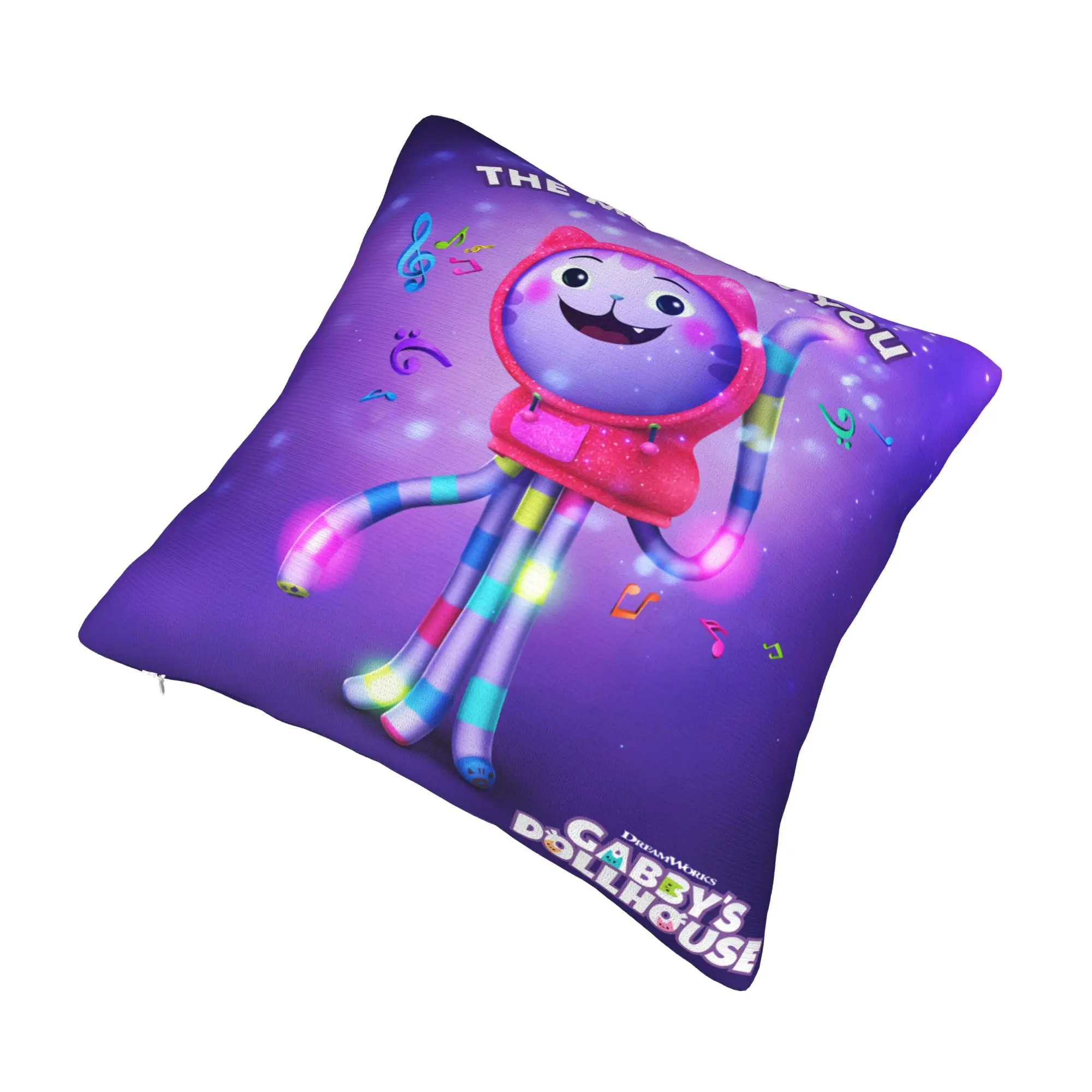 Gabbys Dollhouse Throw Pillow Case for Living Room Gabby Cats Cartoon Anime Nordic Cushion Cover Velvet Pillowcase
