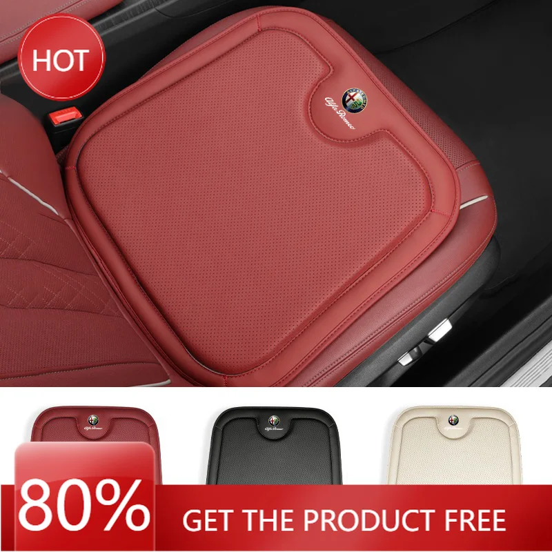 

Hub Caps 2026 Hot Sticker 1pc New Style Car Seat Cushion Cover Back Waist Protective For Alfa Romeo Giulia Stelvio Giulietta 156