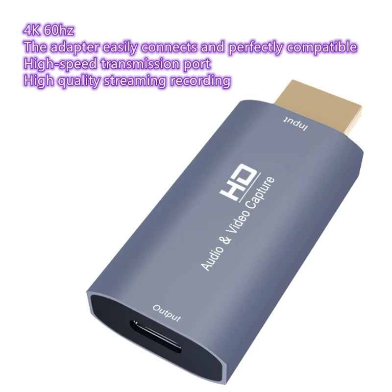 Карта видеозахвата USB C, вход 4K, выход 1080P для потоковой передачи контента в реальном времени