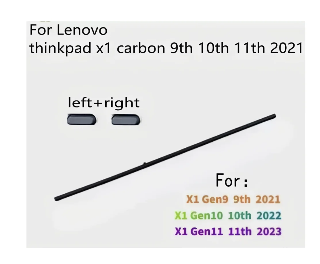 Tira de goma para la base inferior, almohadilla para los pies para Lenovo ThinkPad X1 Carbon 9.ª, 10.ª y 11.ª generación, junta de carcasa D de 247 mm x 12 mm