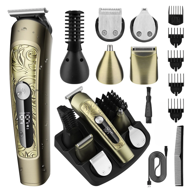 

2023NEW 6 in 1 Multi-functional Waterproof Hair Clipper Resuxi 9006 Electric Shaver Men's Grooming Tools Ears Nose Hair Trimmer