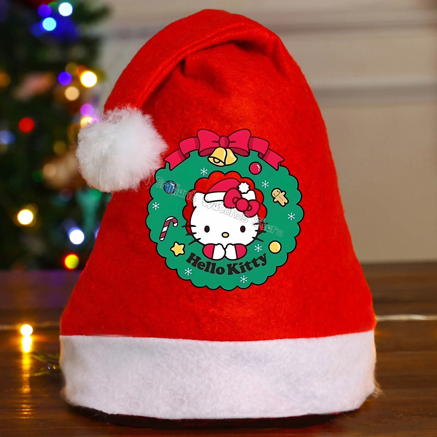 مرحبا كيتي قبعات عيد الميلاد Kawaii عطلة لوازم الحفلات قبعة الكرتون المشتقة الأجهزة الطرفية زينة مهرجان هدية مزخرفة