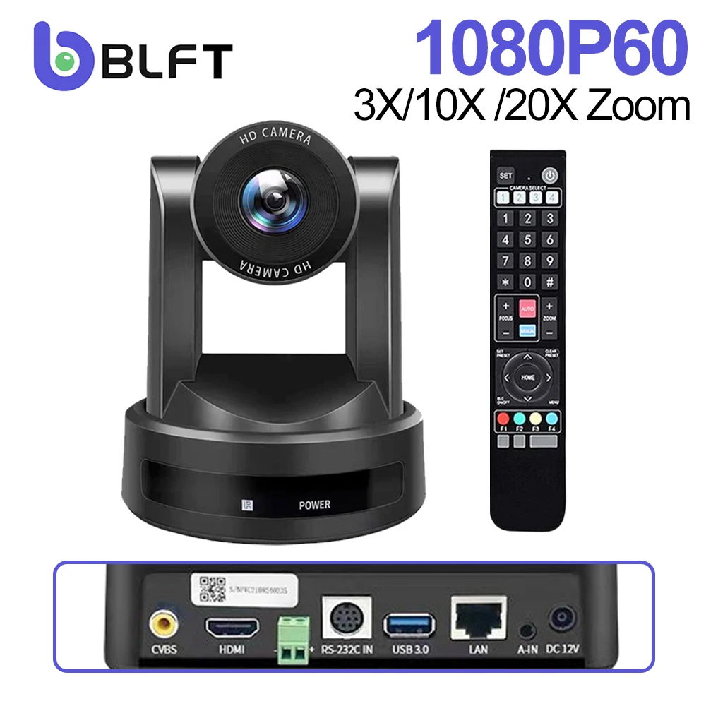 Full HD1080P/60FPS Ptz Camera 3X 10X 20X Optical Zoom HDMI USB SDI HDMI  PTZ Video Conference Camera Live Streaming Broadcast