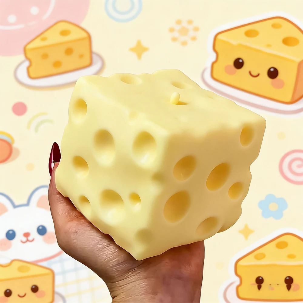 

Имитация сыра для медленного восстановления формы, офисный антистресс-сувенир для снятия напряжения и расслабления, игрушка для разминания.