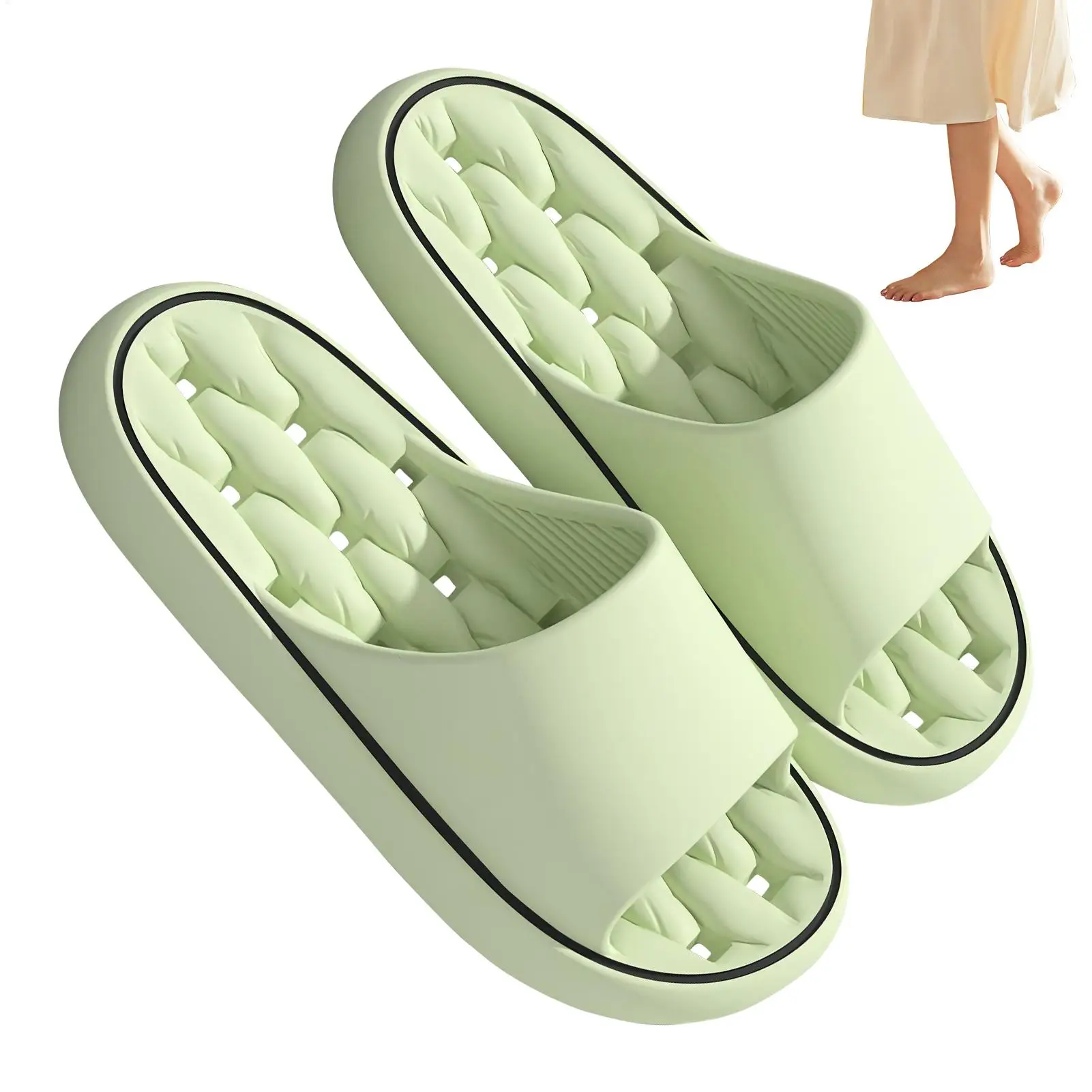 

Non-Slip Bathroom Shoes Summer Bathing Shoes For Women And Men Quick-Drying Ergonomic Sandals With Thick Sole For Travel Pool