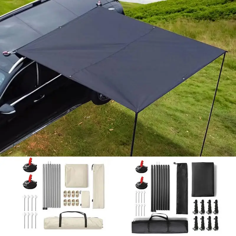 Car Awning Roof Rack Sun Shade UV50+ Weatherproof PU3000mm Side Awning Sun Shade for Camping Overlanding Hardware Included