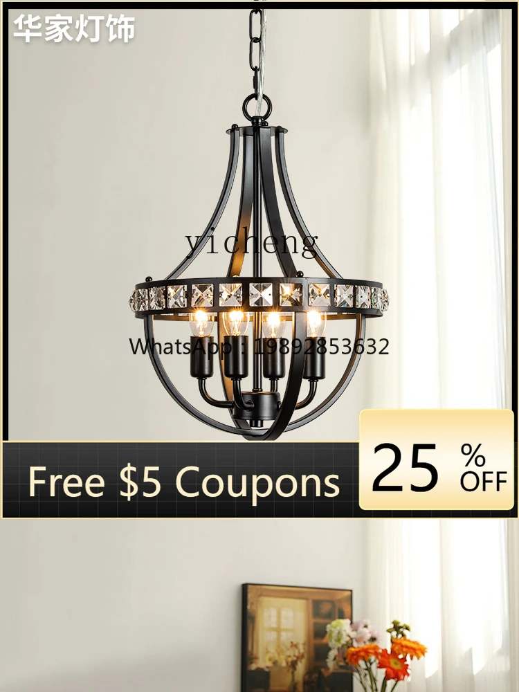 

Chandelier High-Grade Crystal Dining-Room Lamp Kitchen Unit Commercial Bedroom Black