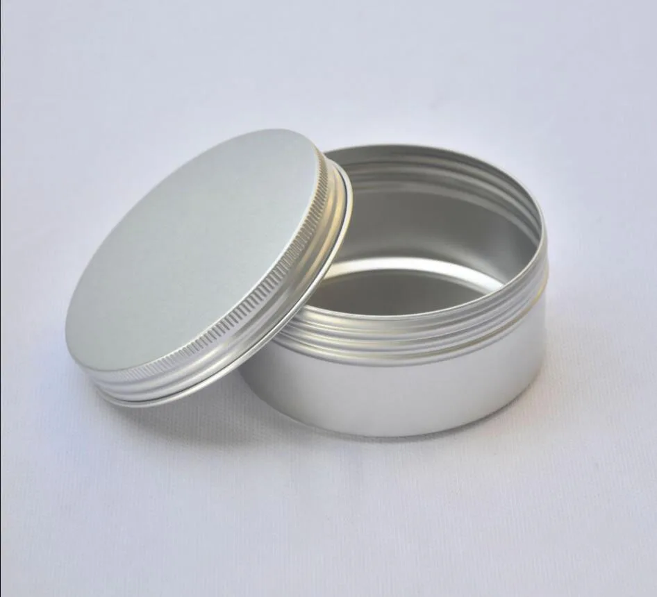 250G  silver aluminum jar pot tea tin bottle day night cream wax  mask gel moisturizer body scrub skin care cosmetic packing