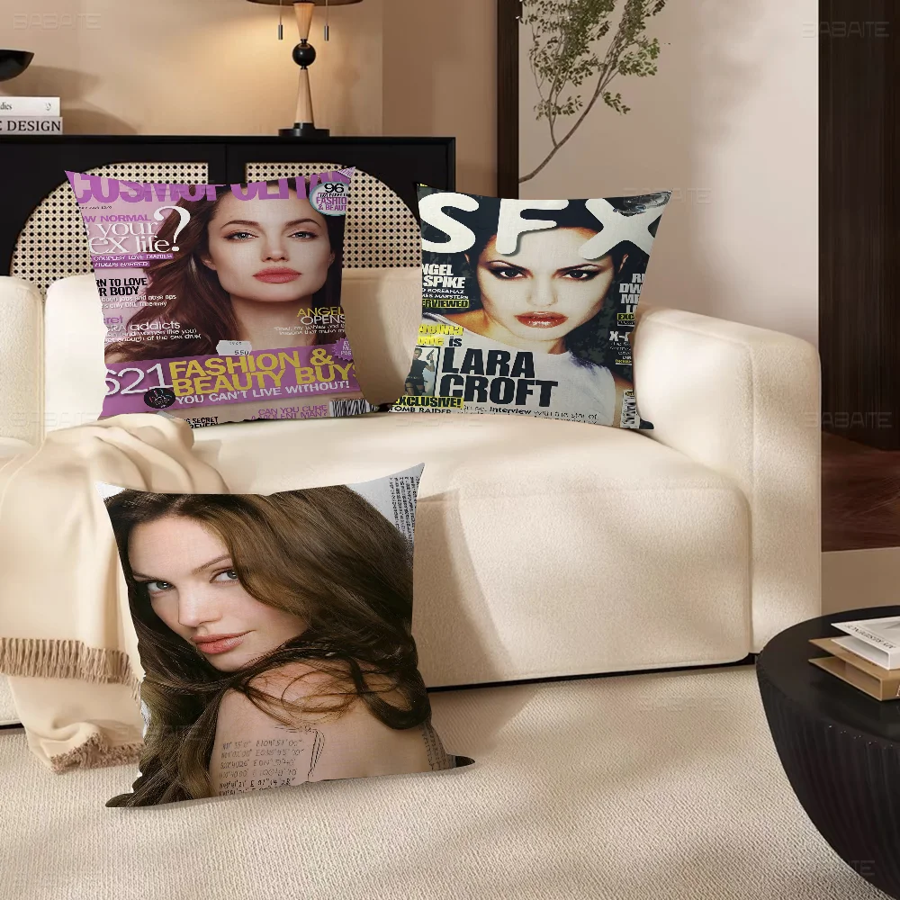 

A-Angelina J-Jolie Maple Design Cushion Cover Happy Autumn Harvest decor Holiday Decorati Pillow Cover