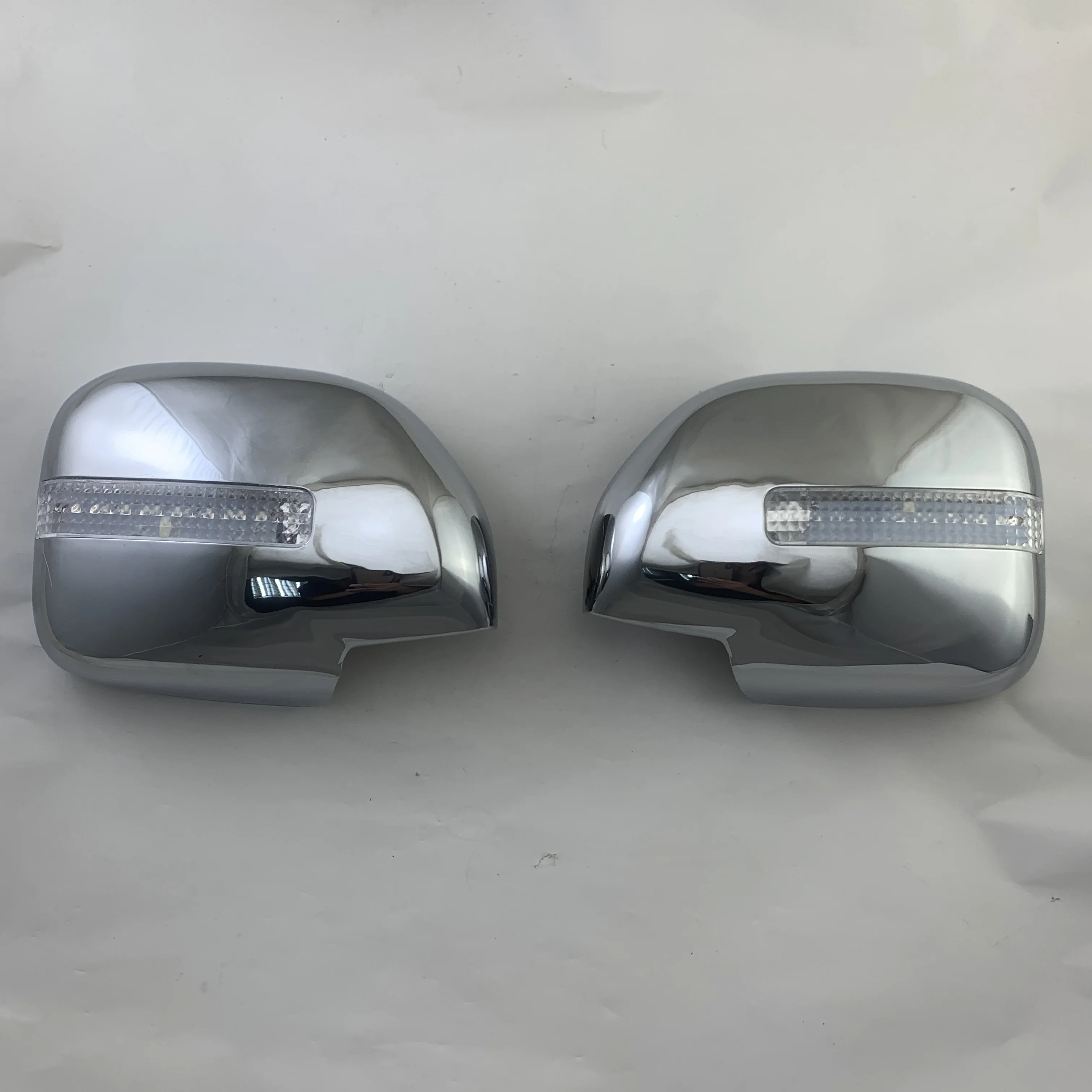 2pcs Car ABS Chrome Accessories Plated 1996-2007 For Toyota Land Cruiser LC100 FJ100 4700 Door Rearview Mirror Cover With LED