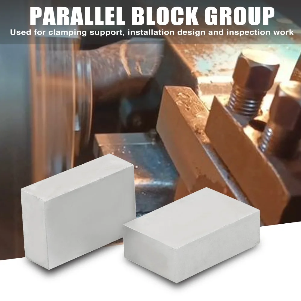 2Pcs 1 x 2 x 3 Inch Blocks No Holes Accuracy Blocks No Hole 123 Blocks Set Machinist Fit for Accuracy Grinding Layouts