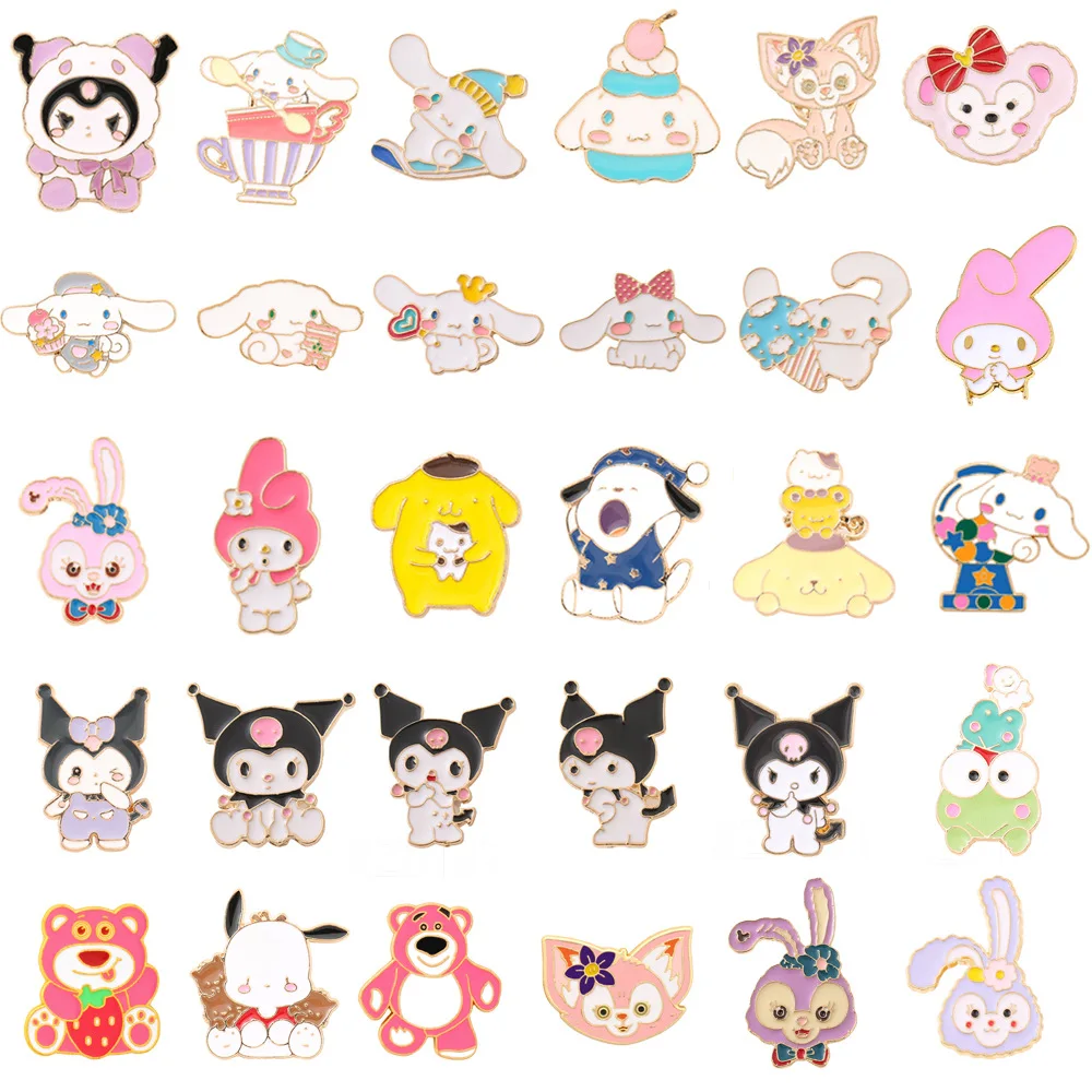 

Miniso cartoon cute Sanrio family Kulomi brooch metal badge ins Japanese Yugui dog brooch bag pin