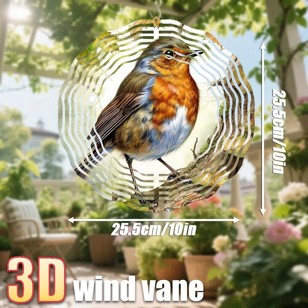 CIFBUY Wind Chimes 360 Rotating Metal Garden Spinner DIY Hanging Ornament Decor for Patio Yard Lawn Porch