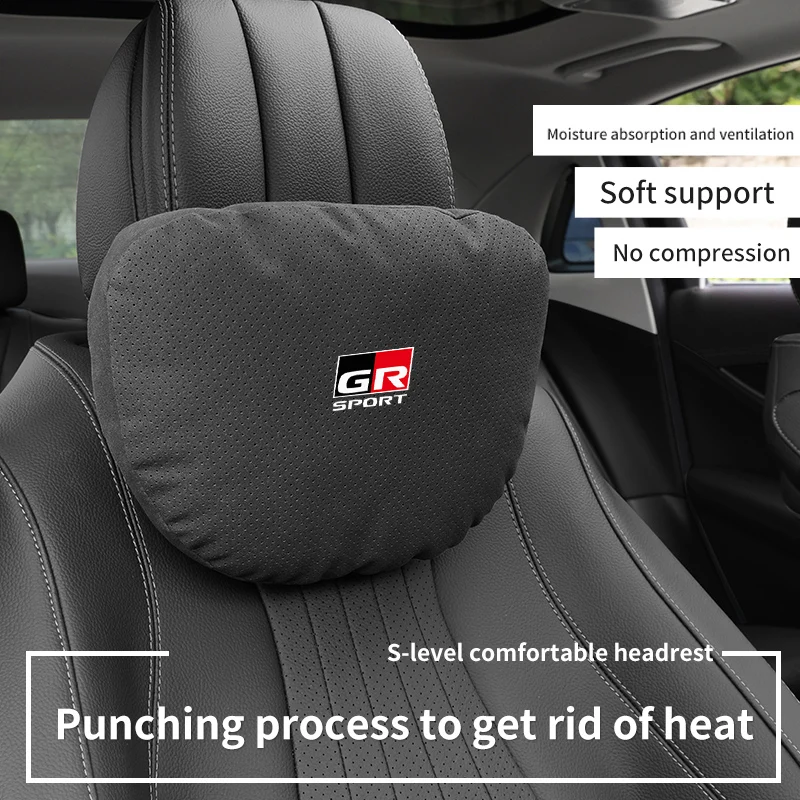 

Car Headrest Neck Support Seat Soft Neck Pillow Breathable GR SPORT For Toyota YARiS Supra Corolla Prius Harrier Camry Tacoma RZ