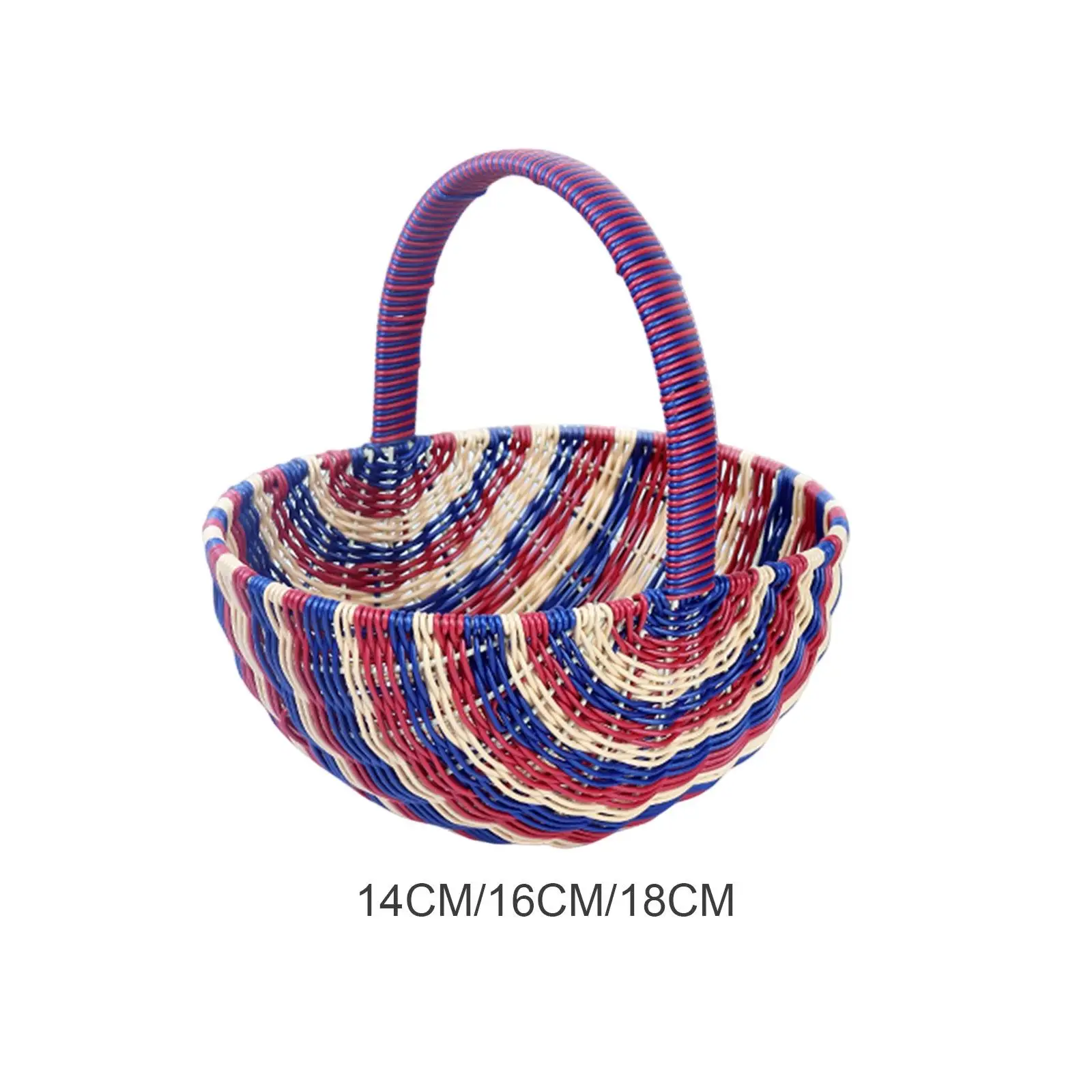 

Корзина для еды, фруктов, овощей с ручкой, корзина для продуктов, легкая декоративная тканая корзина-органайзер для покупок, домашних пикников