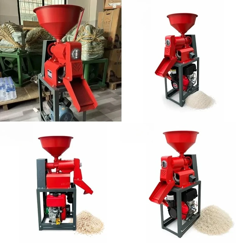 Mini Portable Grain Processing Rice Milling Machine Mill Millet Peeling Rice Husking Machine
