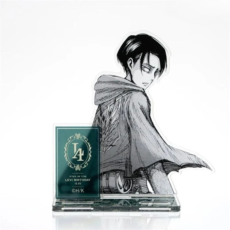 Ataque em titã levi ackerman figura acrílica anime eren suporte modelo boneca ornamentos de mesa exibição estátuas coleção modelo brinquedos