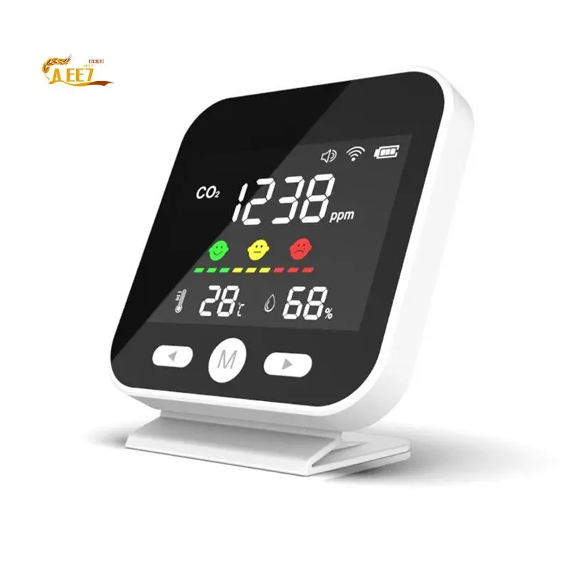 AEE7-Tuya Wifi Air Quality Monitor CO2 Carbon Dioxide Meter Temperature Humidity Measuring NDIR Infrared Tester